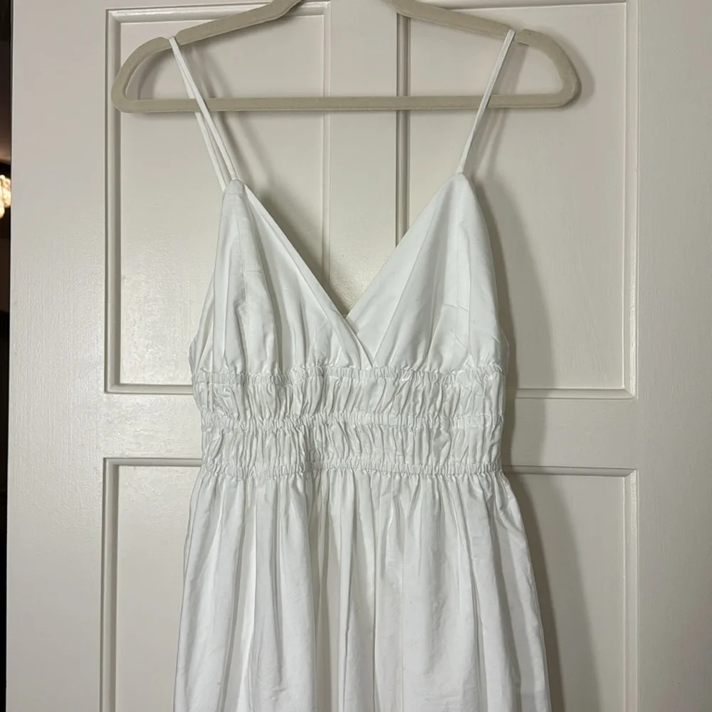 J.Crew smocked eyelet-hem dress in cotton poplin BR450